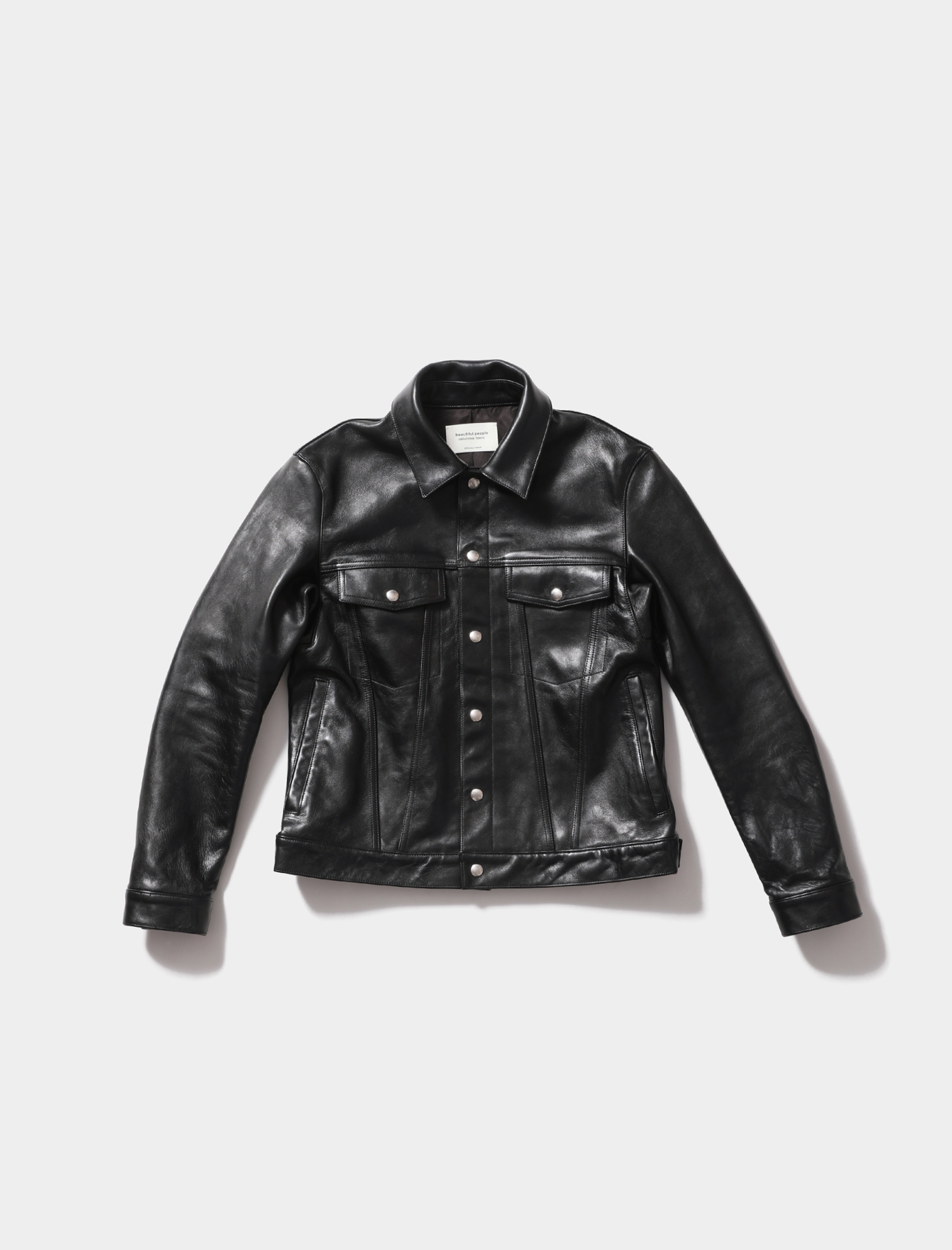 Sandro leather 2025 trucker jacket